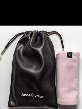 New Acne Studios black leather drawstring Pouch + VS Microfiber Sports Towel